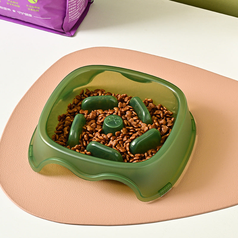 Pet Slow Feeding Anti Choking Water Bowl Plastic Feeder