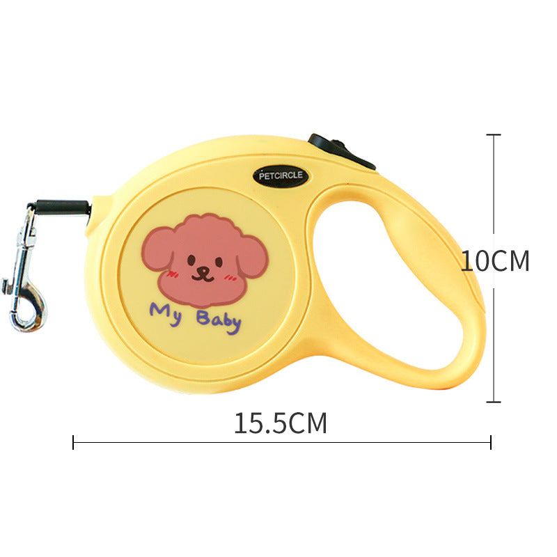 Pet Retractable Cartoon Leash Walking Control Rope