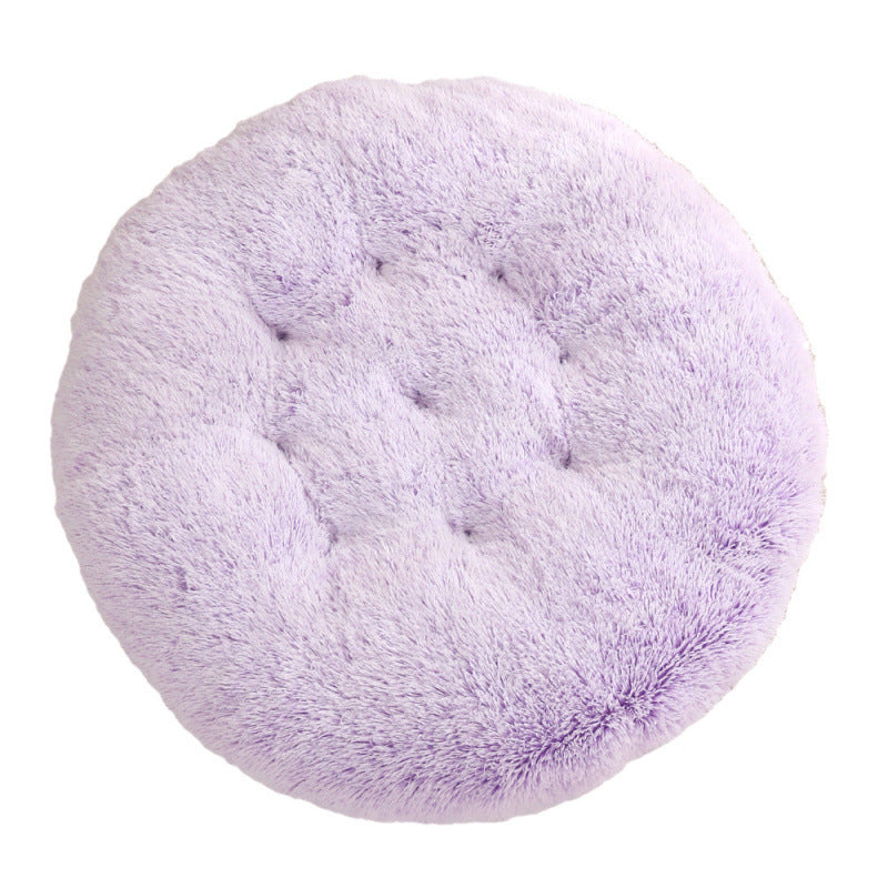 Round Plush Warm Pet Sleeping Mat And Bed