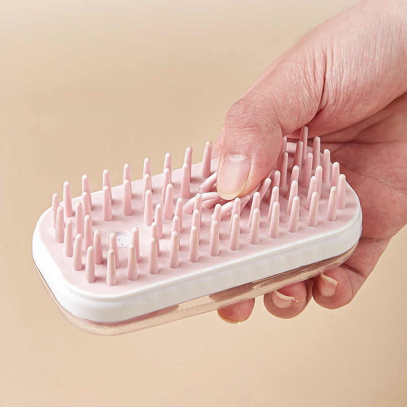Pet Silicone Bath Massage Brush Cleaning Foam Grooming Tool