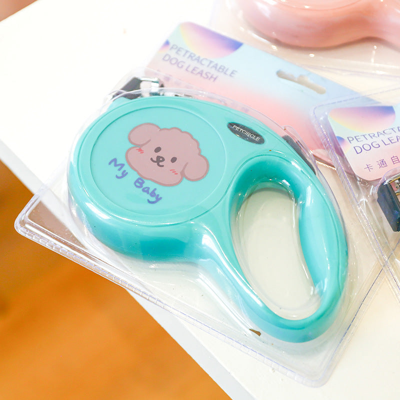 Pet Retractable Cartoon Leash Walking Control Rope