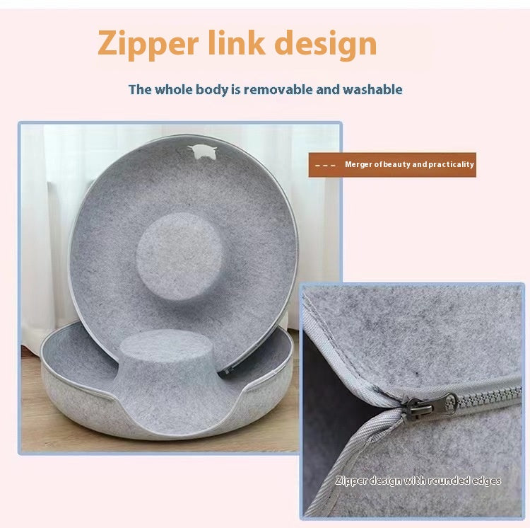 Comfortable Round Pet Tunnel Bed For Cats And Pets