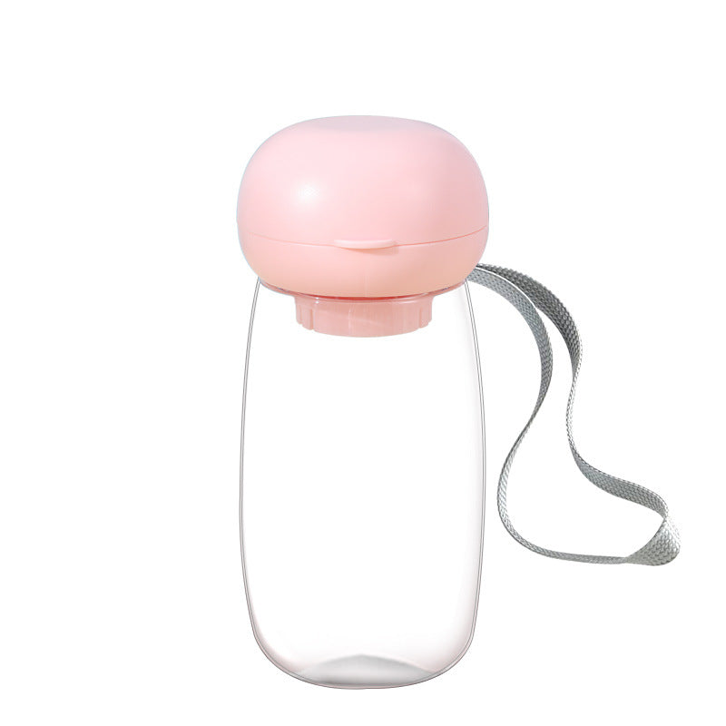 Pet Portable Travel Water Bottle Feeding Cup With Lanyard