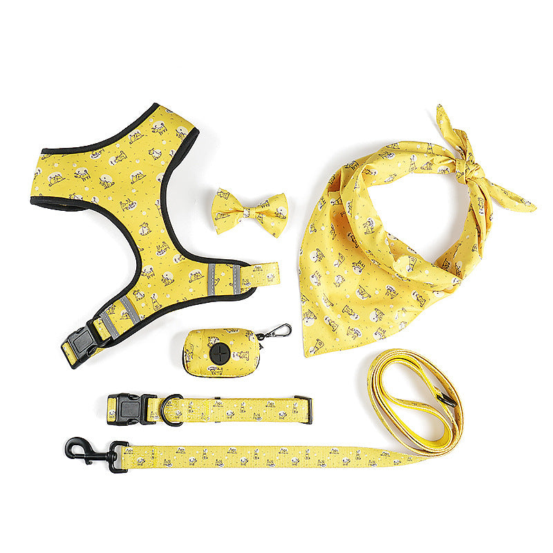 Pet Harness Leash Bow Walking Control Strap