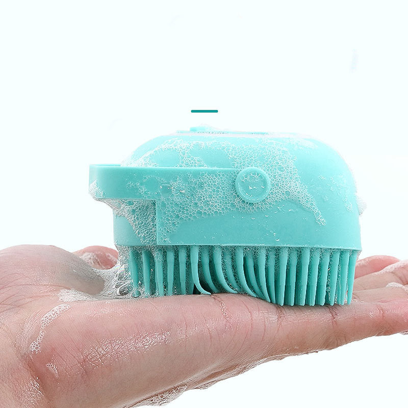 Pet Silicone Bath Massage Brush Grooming Cleaning Tool