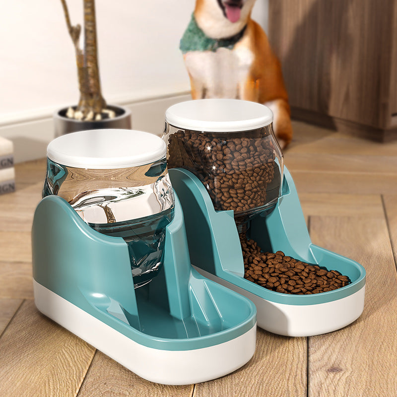 Pet Automatic Water Fountain Food Dispenser Large Capacity Bowl