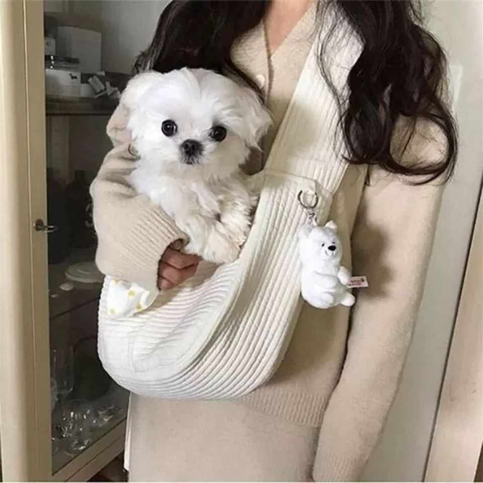 Luxury Pet Canvas Carrier Bag for Stylish Travel