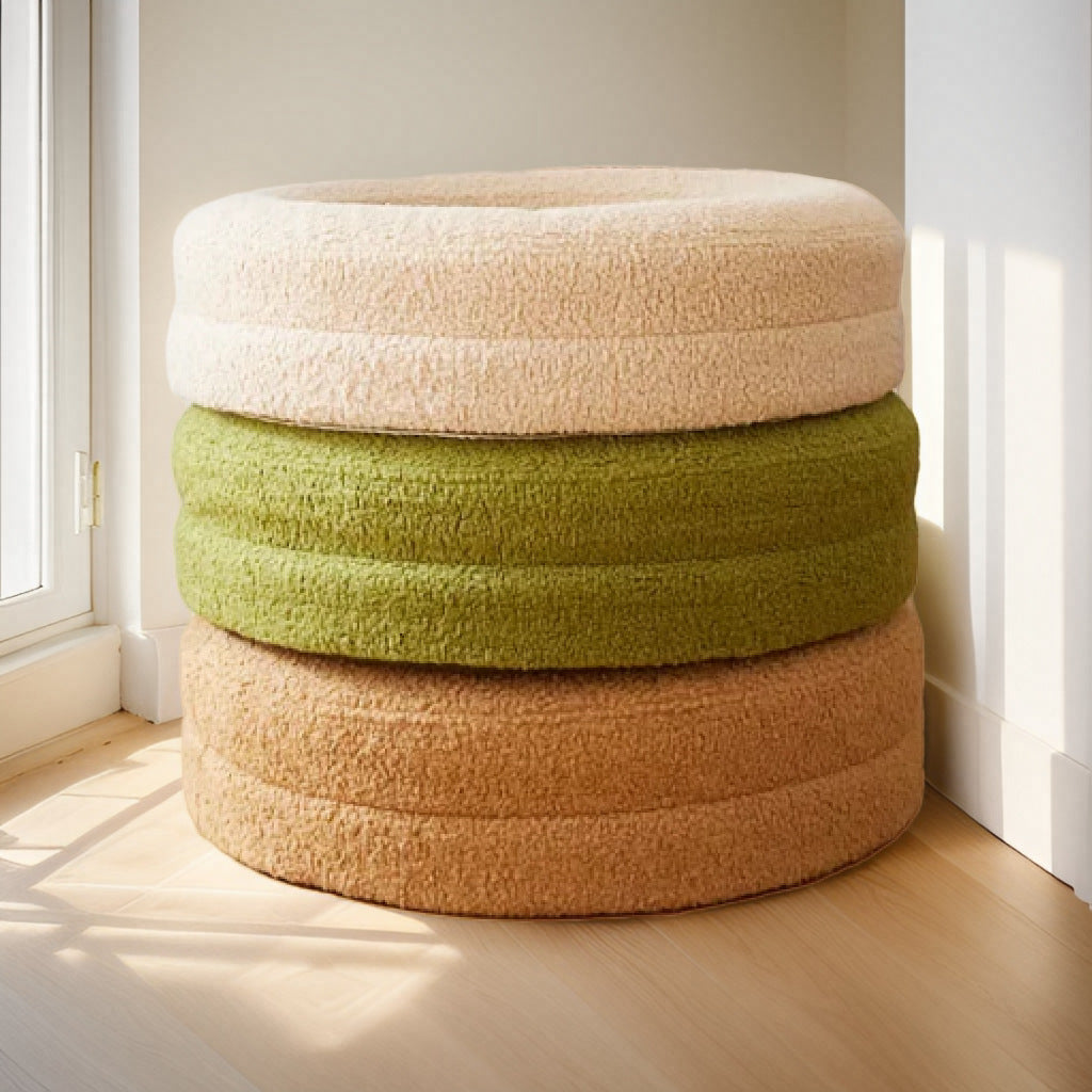 Solid Color Leisure Round Pet Bed Nest