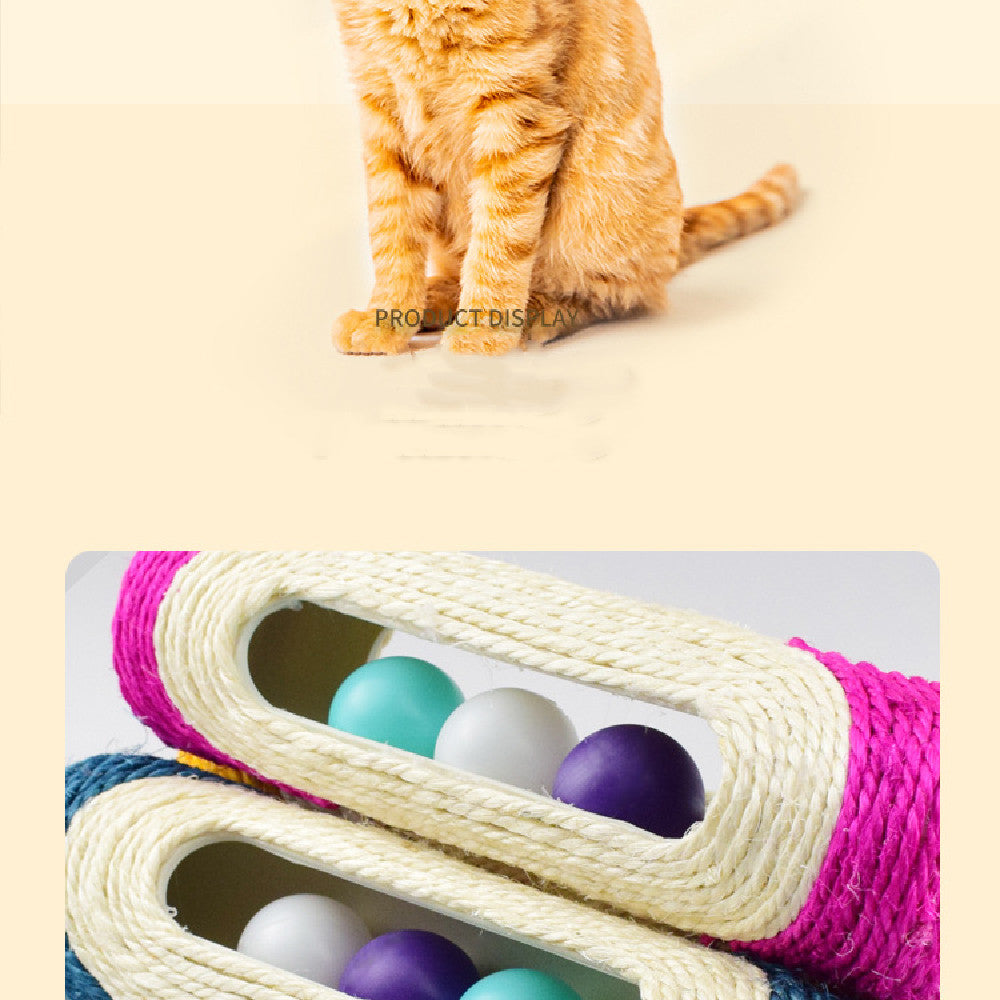 Pet Sisal Drum Interactive Scratching Toy Set