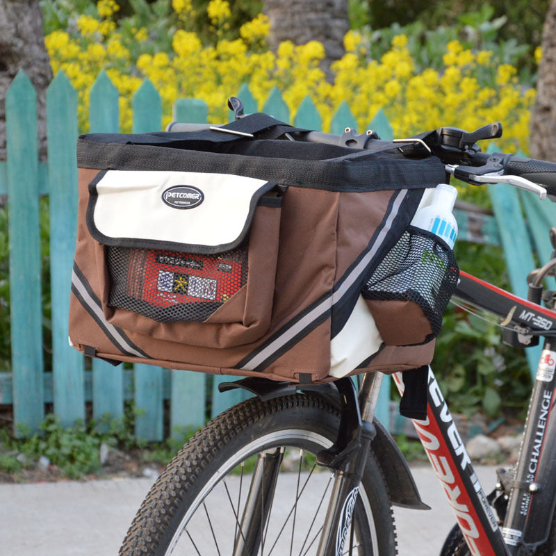 Removable Pet Bicycle Carrier Front Handlebar Basket For Travel