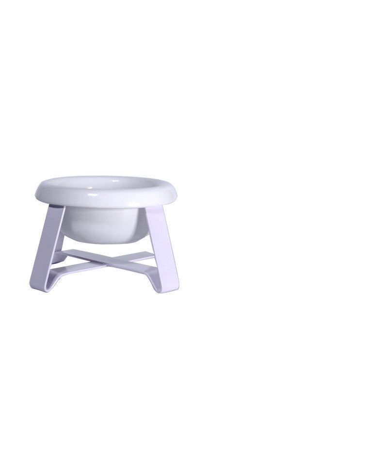 Pet Anti Slip Feeding Bowl With Iron Stand 2 In 1 Feeder