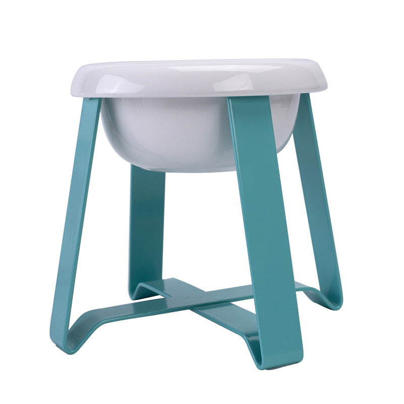 Pet Anti Slip Feeding Bowl With Iron Stand 2 In 1 Feeder