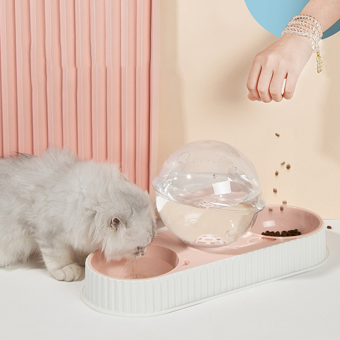 Pet Automatic Plastic Feeding Drinking Water Bowl