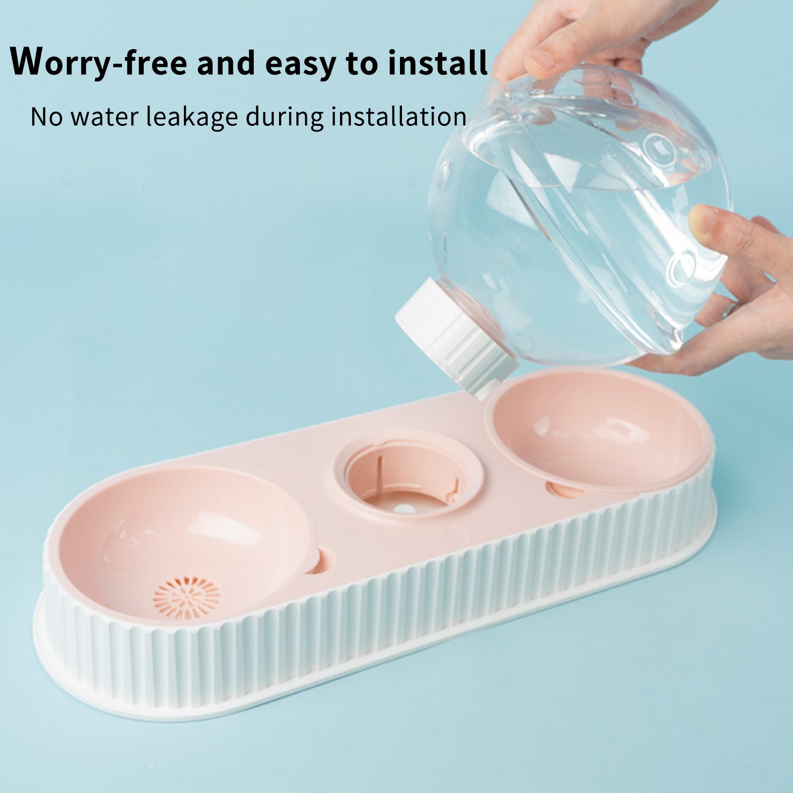 Pet Automatic Plastic Feeding Drinking Water Bowl