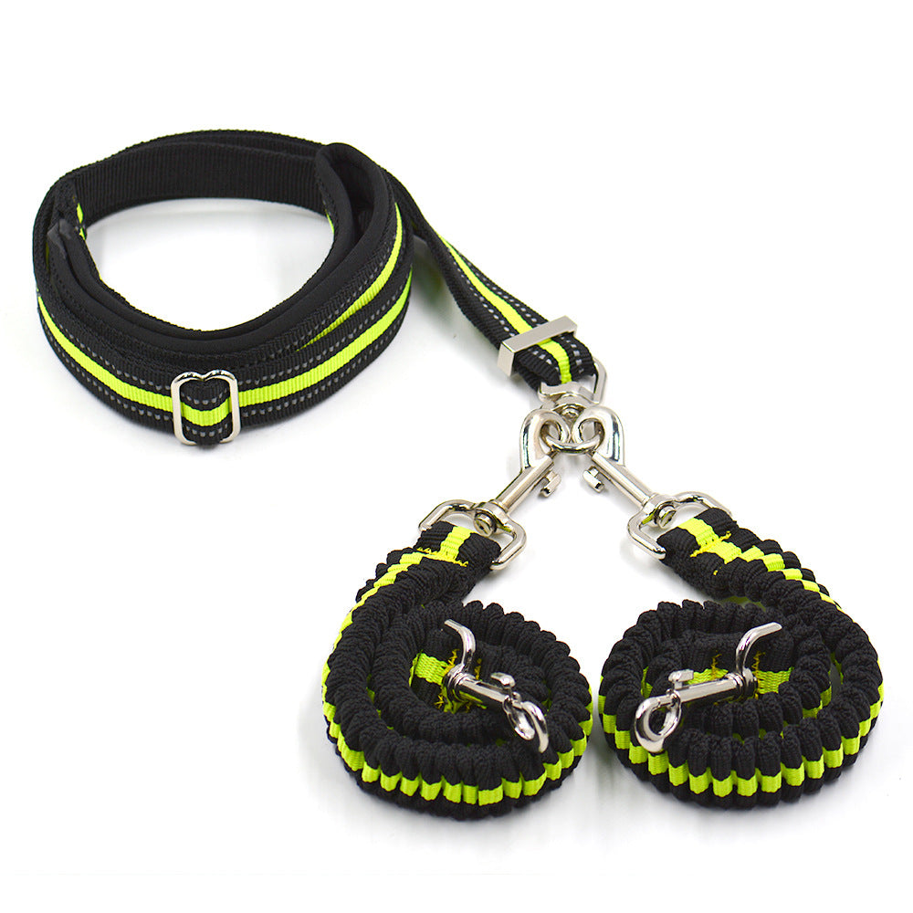 Pet Adjustable Double Head Nylon Leash Control Strap