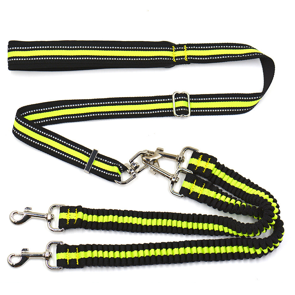 Pet Adjustable Double Head Nylon Leash Control Strap