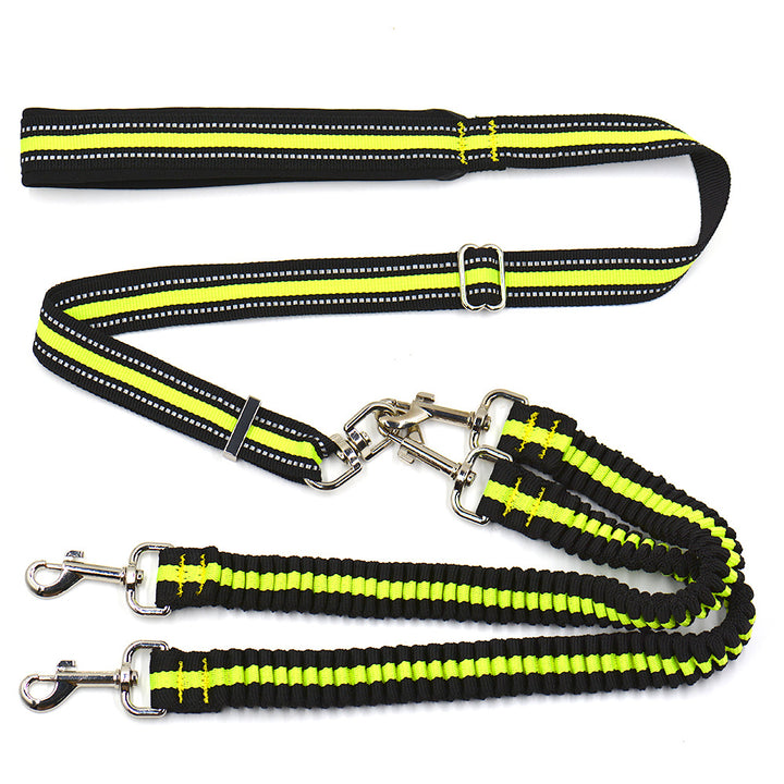 Pet Adjustable Double Head Nylon Leash Control Strap