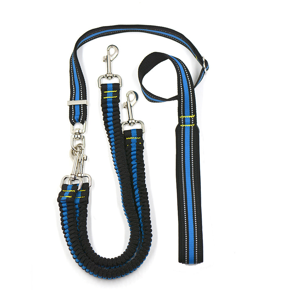 Pet Adjustable Double Head Nylon Leash Control Strap