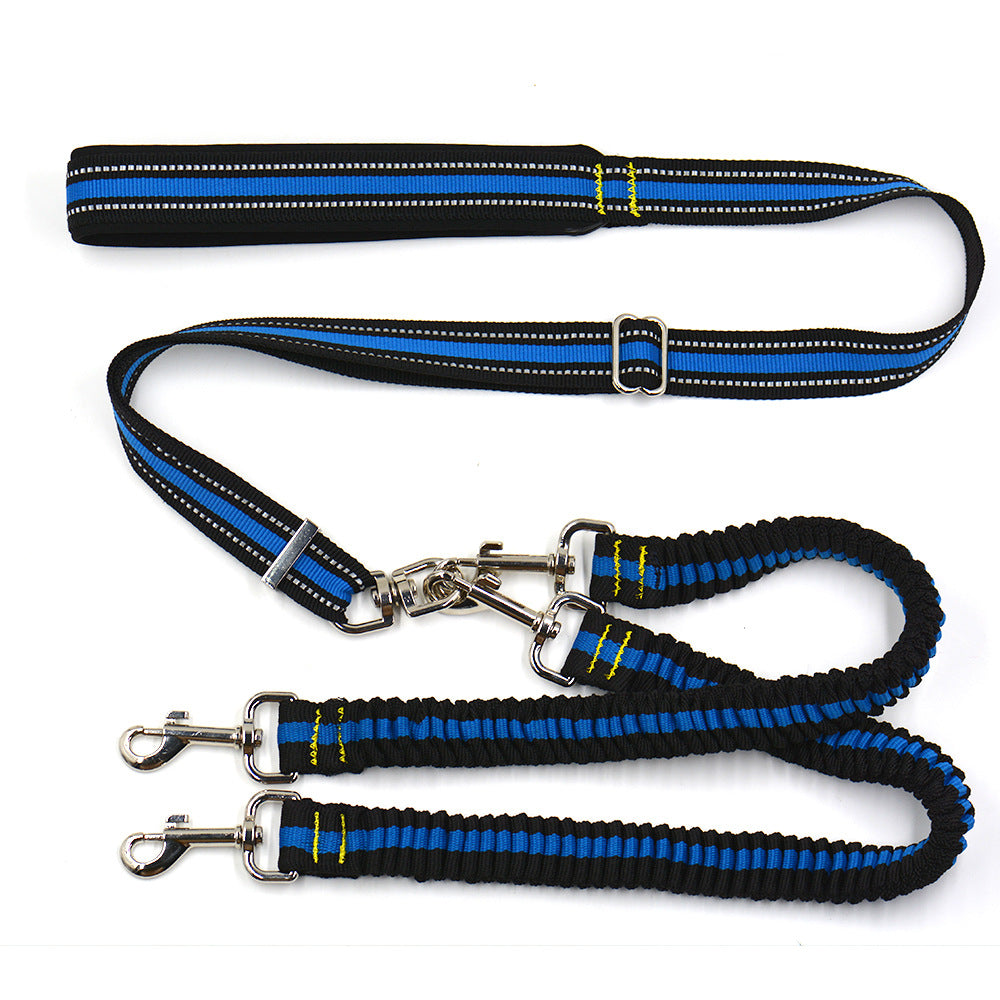 Pet Adjustable Double Head Nylon Leash Control Strap