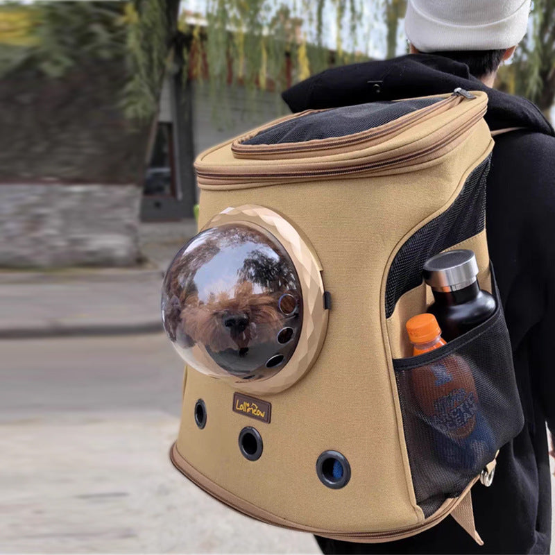 Portable Backpack Style Pet Carrier For Medium Sized Pets