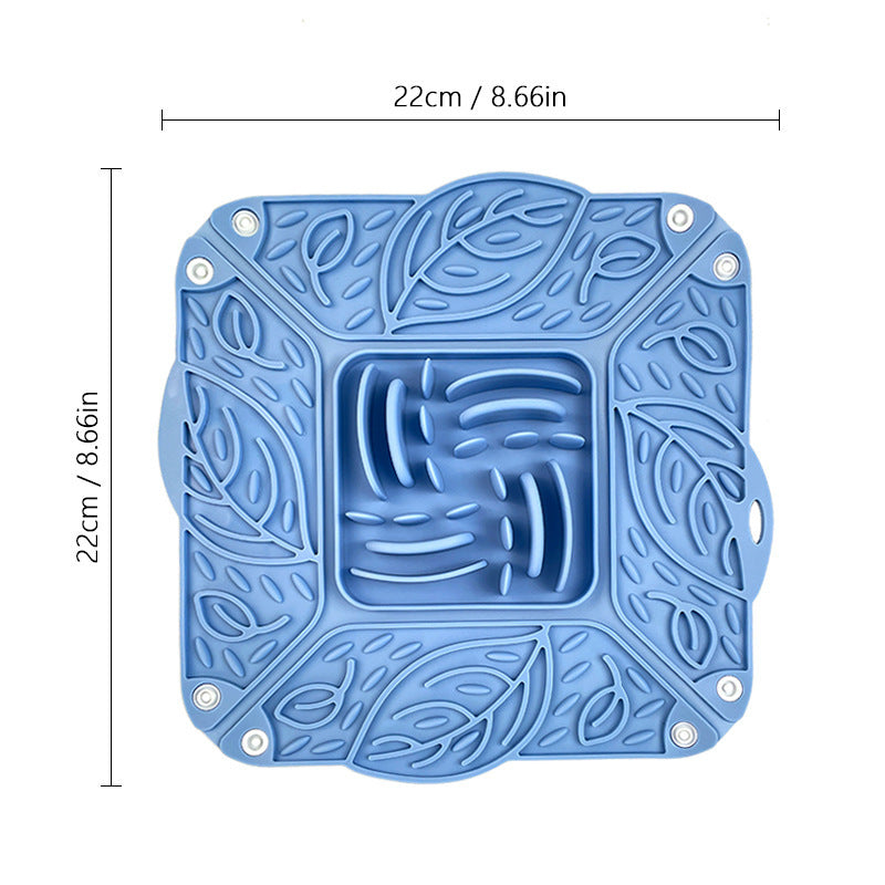 Pet Silicone Foldable Slow Feeding Mat Multi Functional Bowl