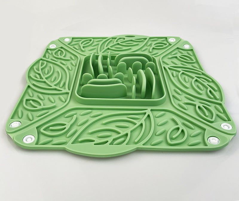 Pet Silicone Foldable Slow Feeding Mat Multi Functional Bowl