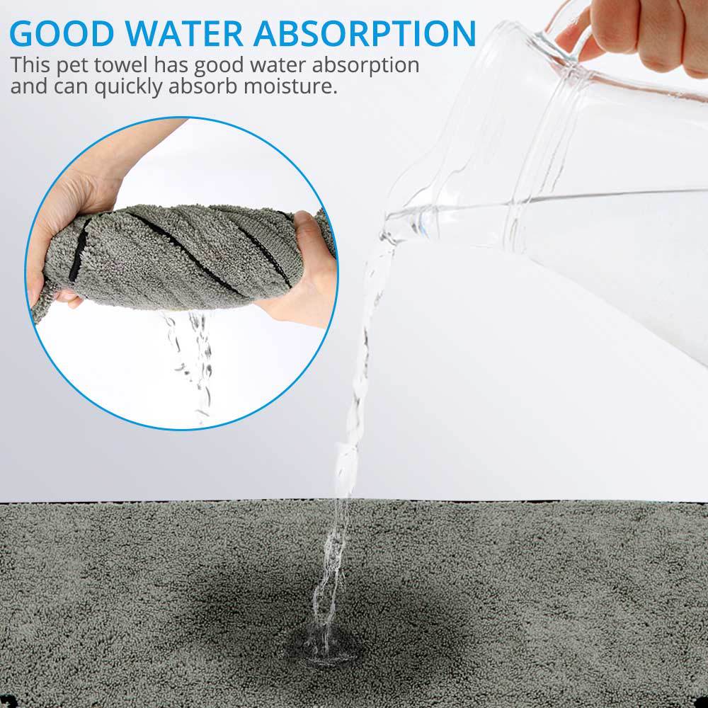 Pet Super Absorbent Bathrobe Bath Towel Drying Coat
