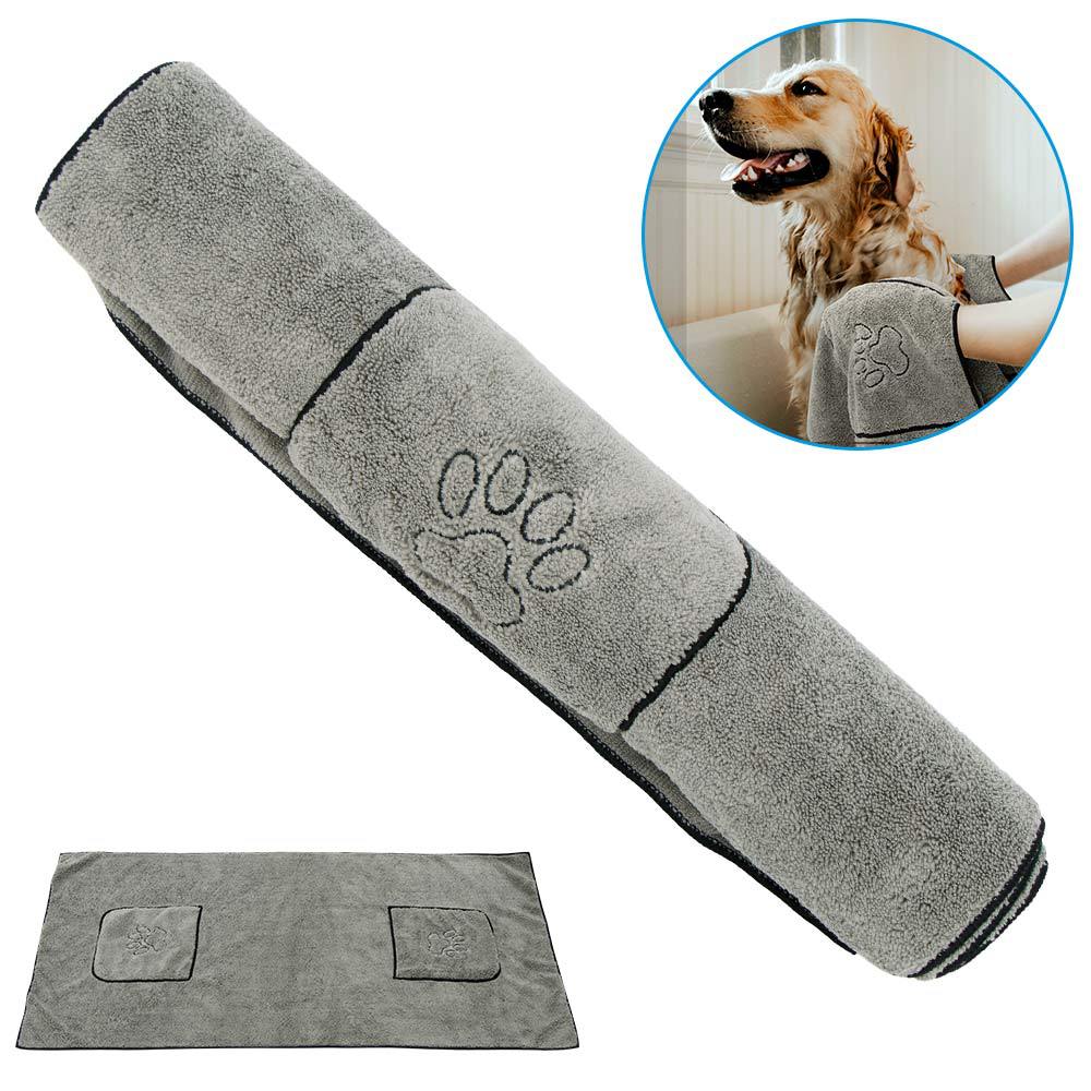 Pet Super Absorbent Bathrobe Bath Towel Drying Coat