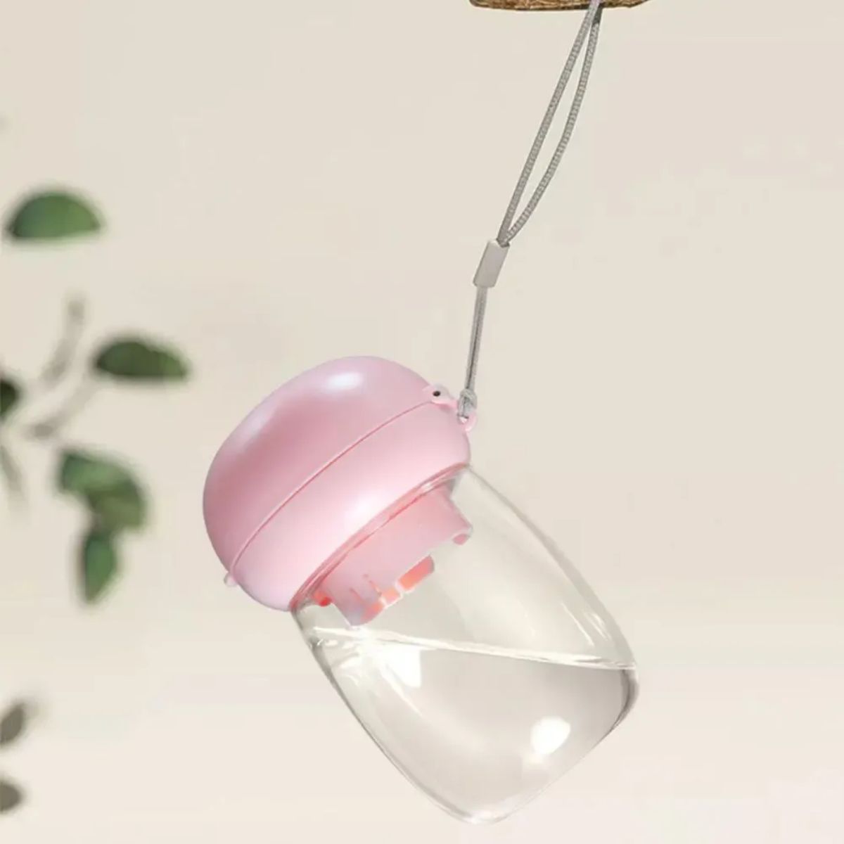Pet Portable Travel Water Bottle Feeding Cup With Lanyard