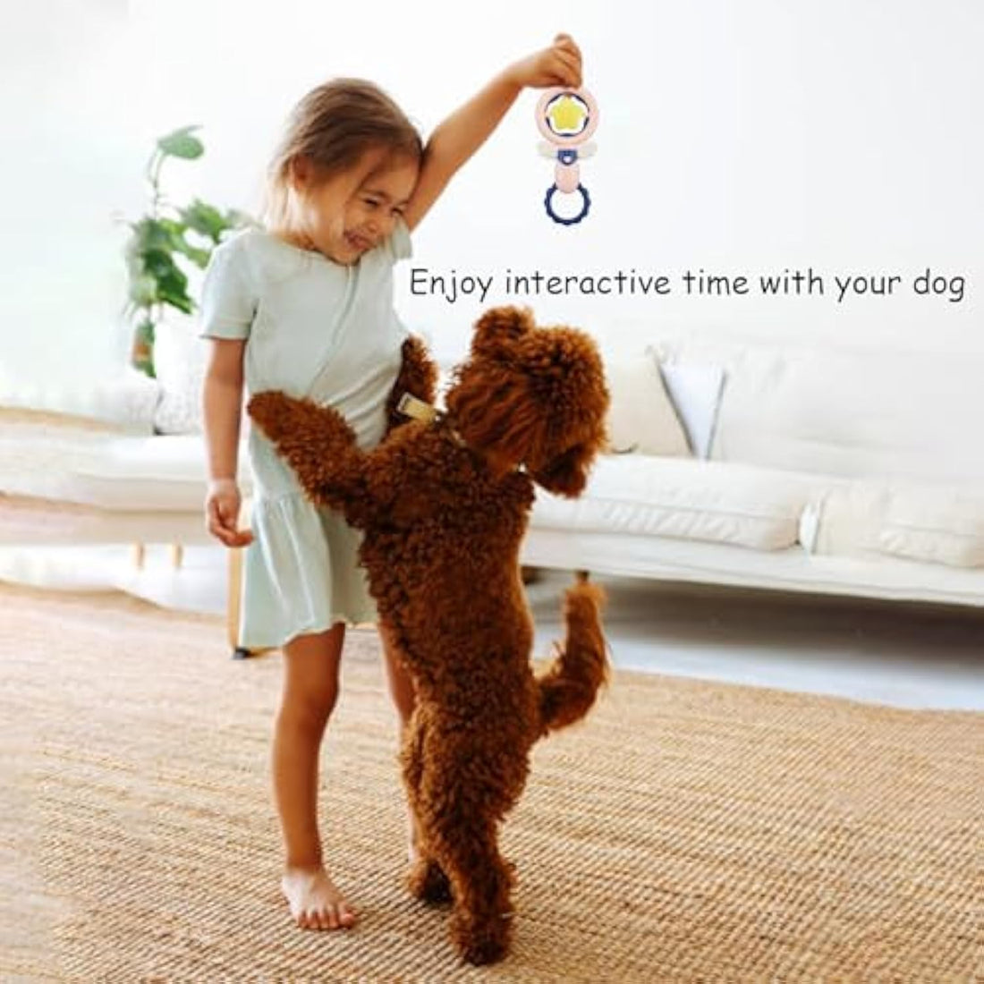 Pet Interactive Squeaky Chew Toy Durable Teeth Cleaning Toy