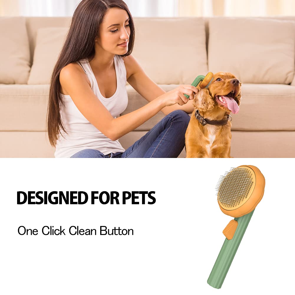 Pet Grooming Self Cleaning Slicker Brush For Hair Removal Care