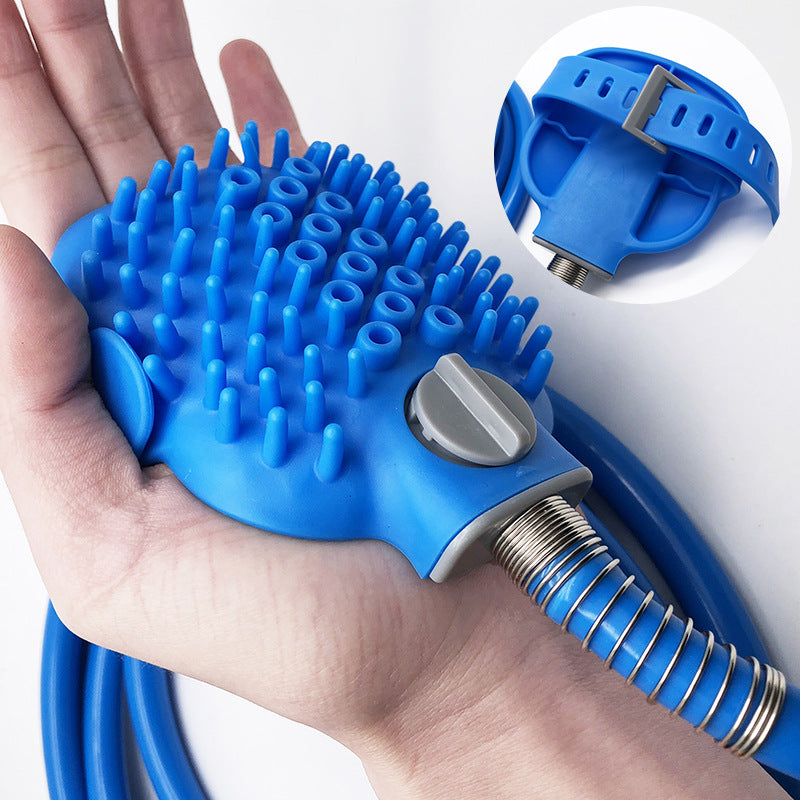 Pet Outdoor Bath Shower Cleaning Grooming Brush Tool