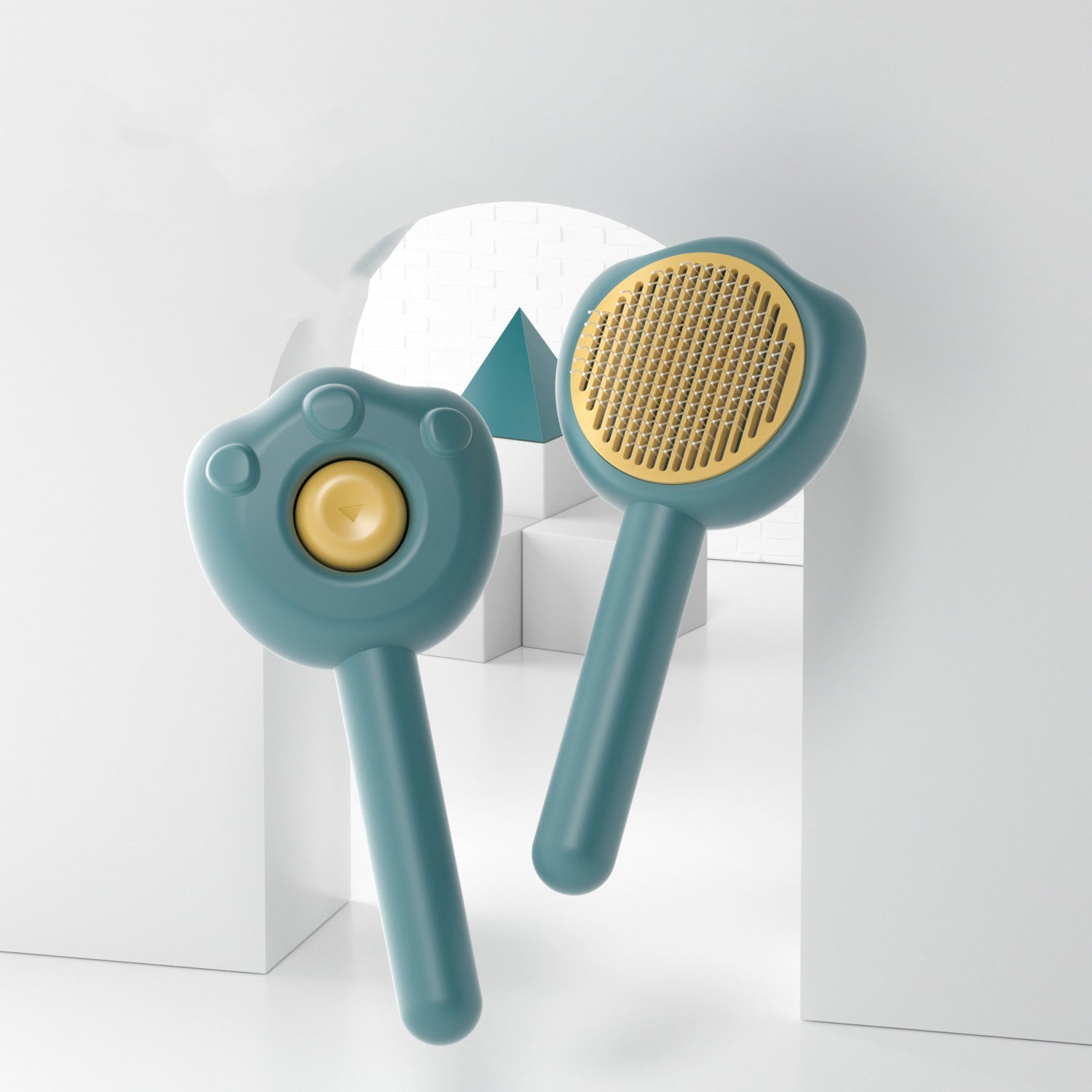 Pet Grooming Comb Hair Remover Self Cleaning Brush Kitten Care Tool