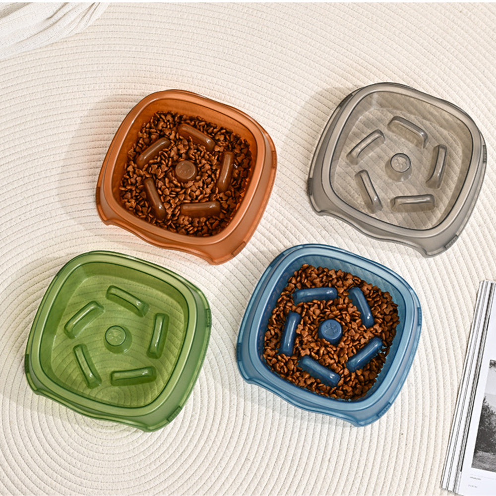 Pet Slow Feeding Anti Choking Water Bowl Plastic Feeder