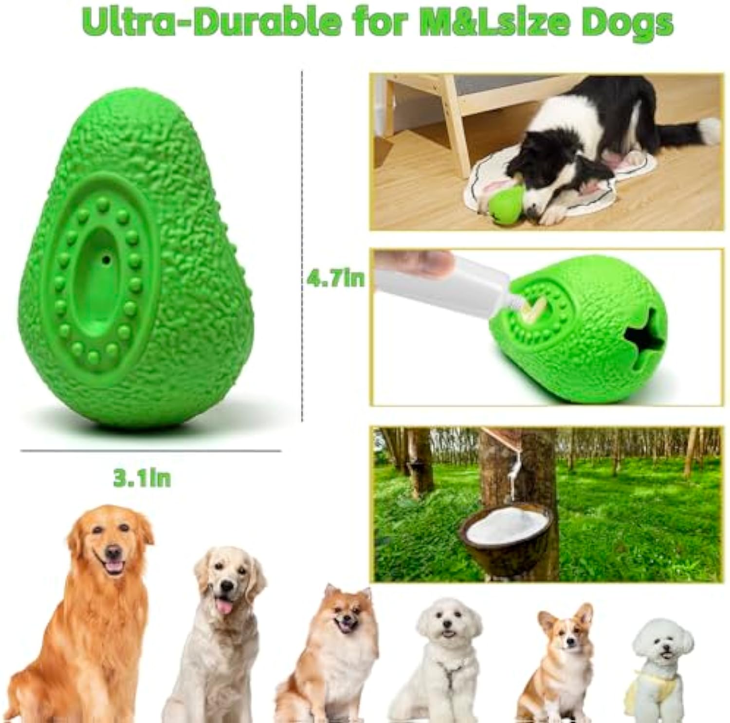 Pet Indestructible Chew Toy Durable Rubber Teething Toy