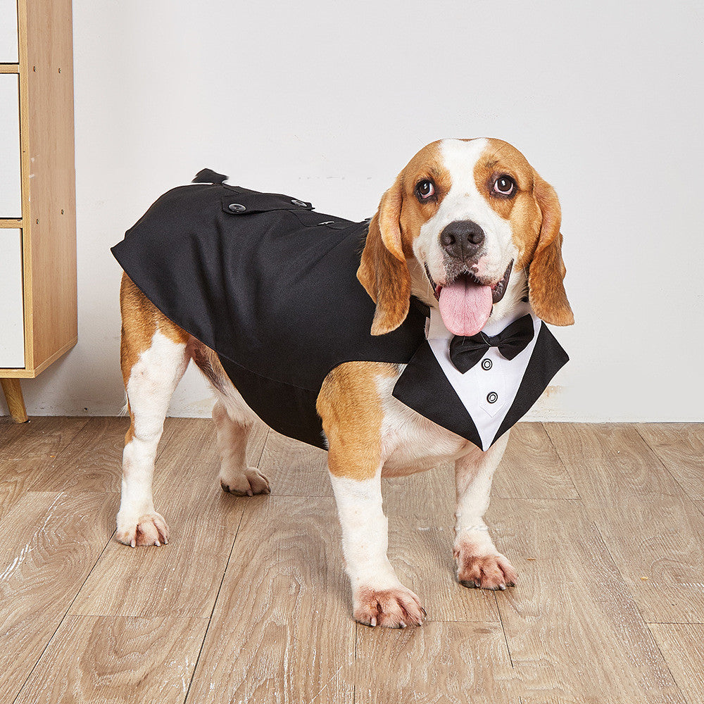 Pet Wedding Suit Elegant Formal Jacket Swallowtail Style For Pet Wear