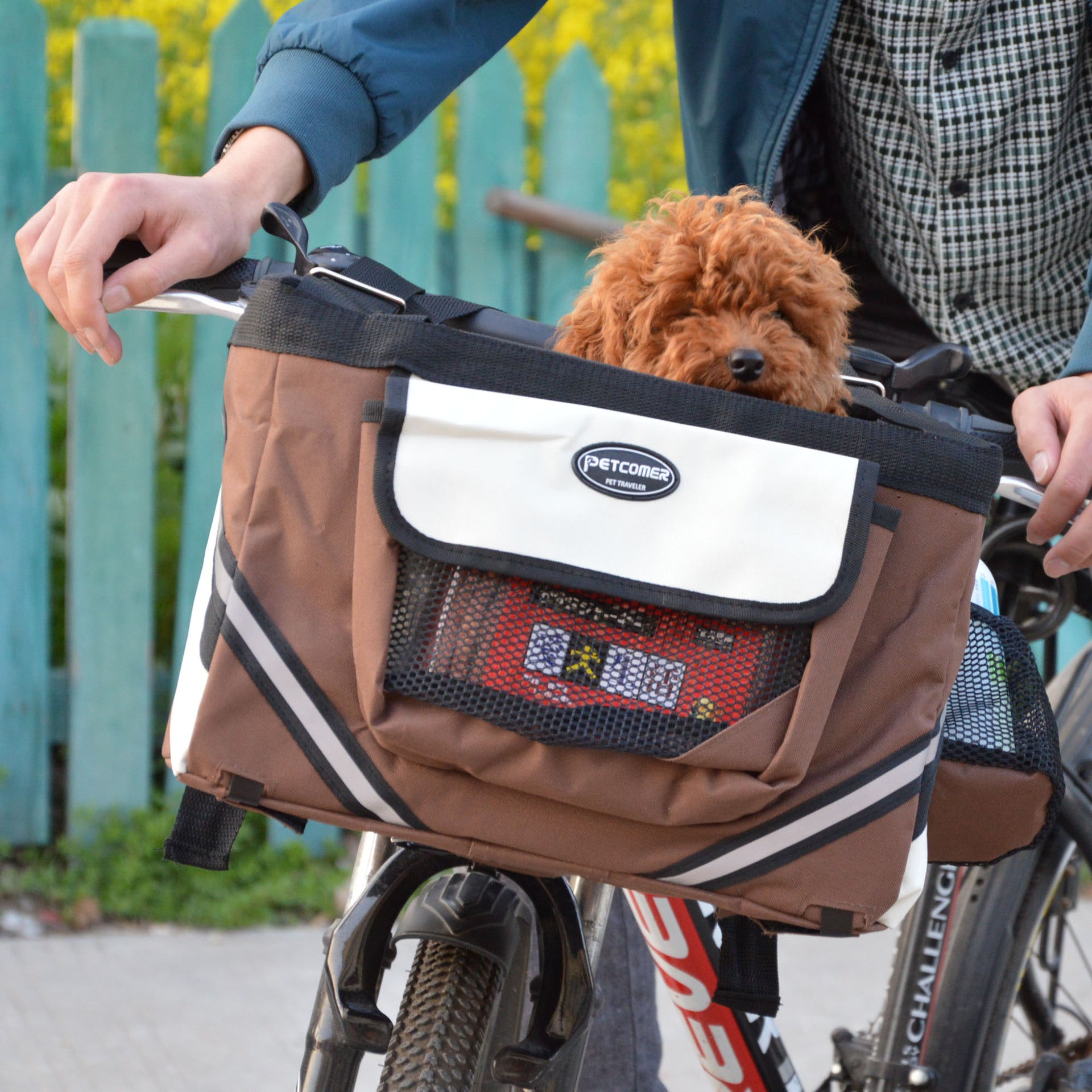 Removable Pet Bicycle Carrier Front Handlebar Basket For Travel