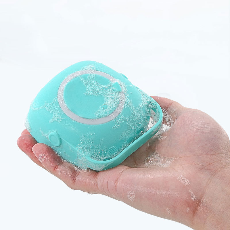 Pet Silicone Bath Massage Brush Grooming Cleaning Tool