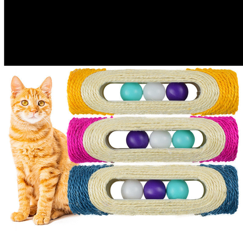 Pet Sisal Drum Interactive Scratching Toy Set