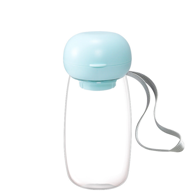 Pet Portable Travel Water Bottle Feeding Cup With Lanyard