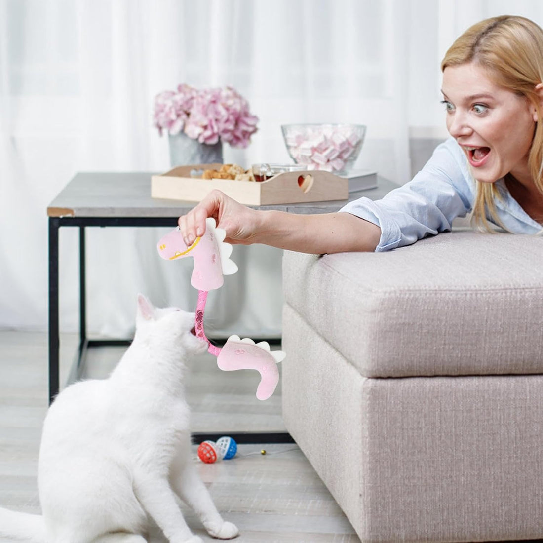 Pet Chew Rope Interactive Teeth Cleaning Spring Kicker Toy