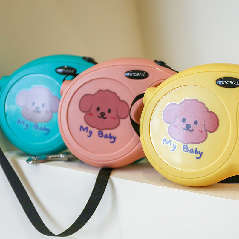 Pet Retractable Cartoon Leash Walking Control Rope