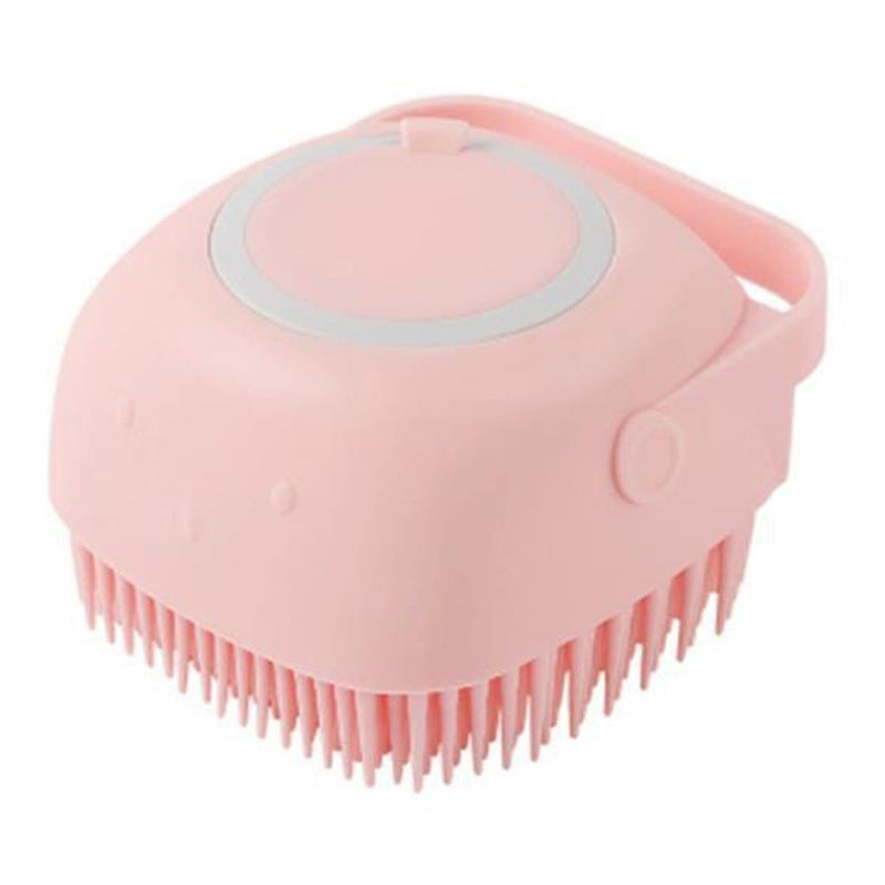 Pet Silicone Bath Massage Brush Grooming Cleaning Tool