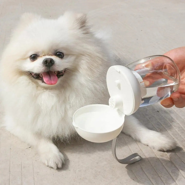 Pet Portable Travel Water Bottle Feeding Cup With Lanyard