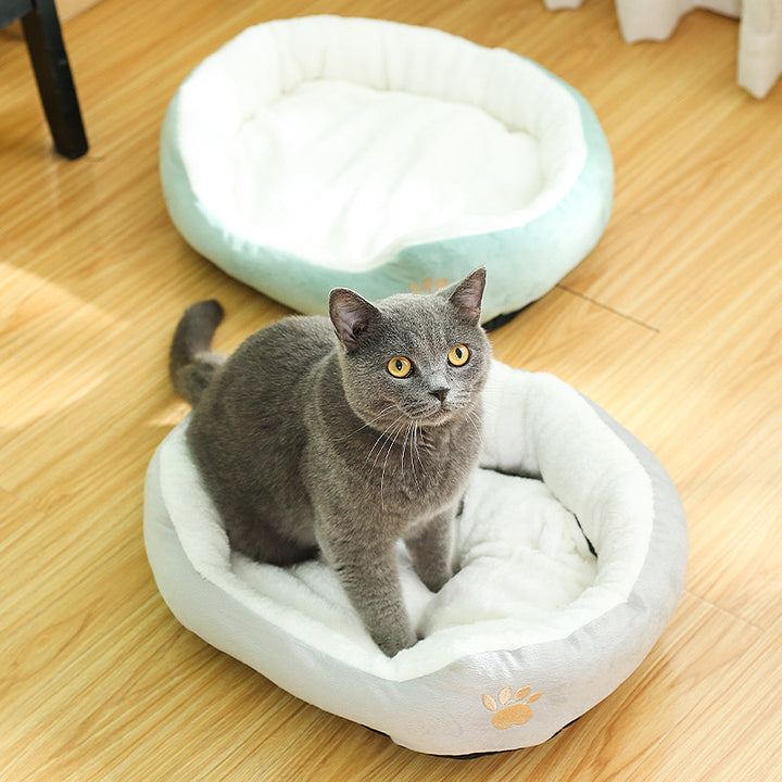 Removable Washable Round Pet Kennel Bed With Cushion