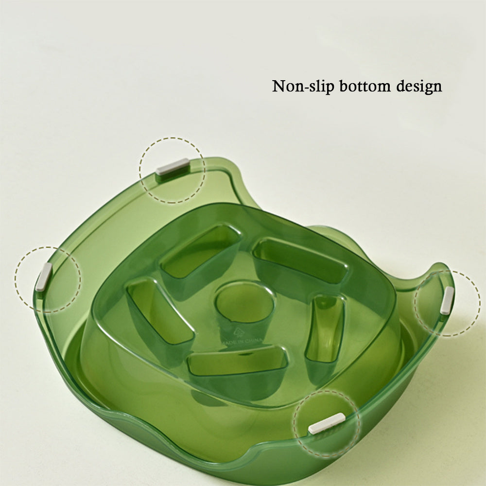 Pet Slow Feeding Anti Choking Water Bowl Plastic Feeder