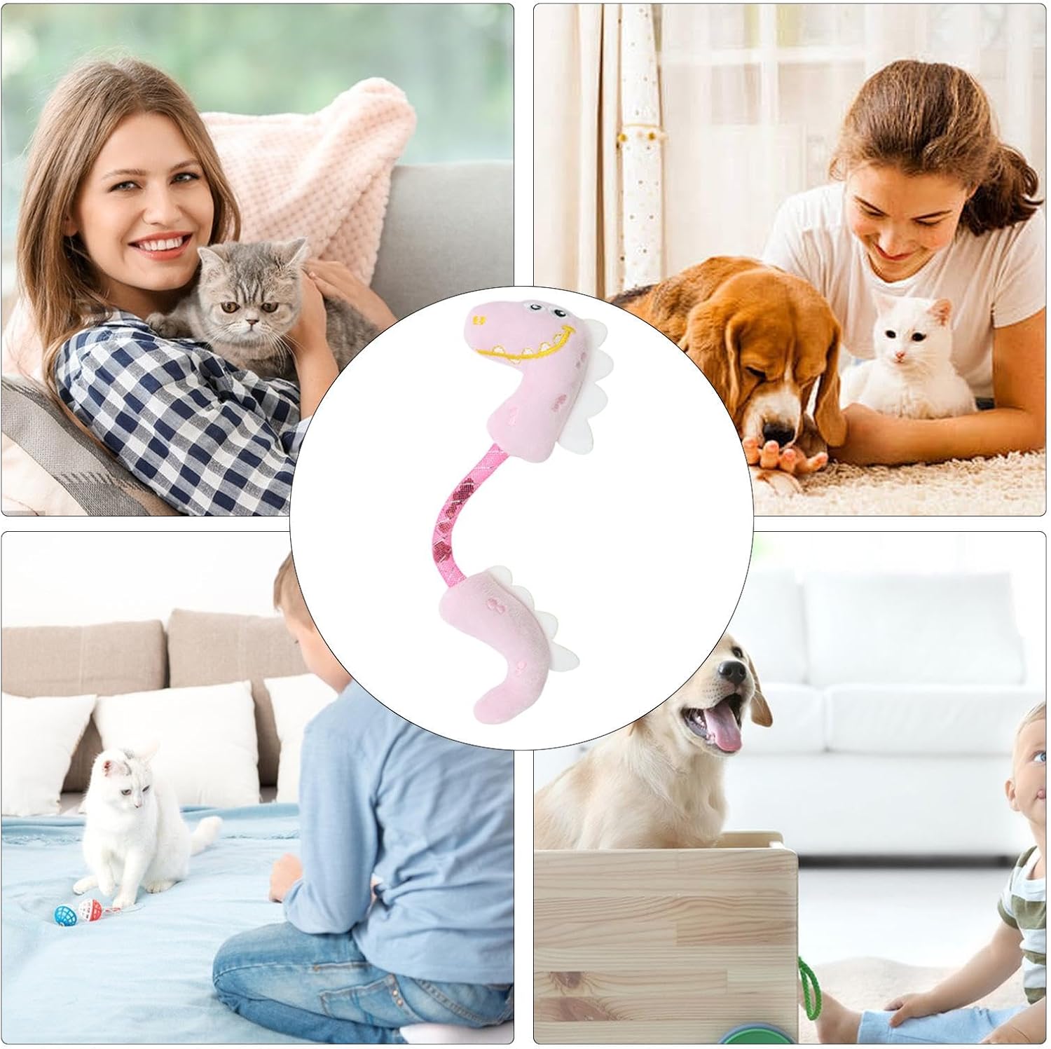 Pet Chew Rope Interactive Teeth Cleaning Spring Kicker Toy