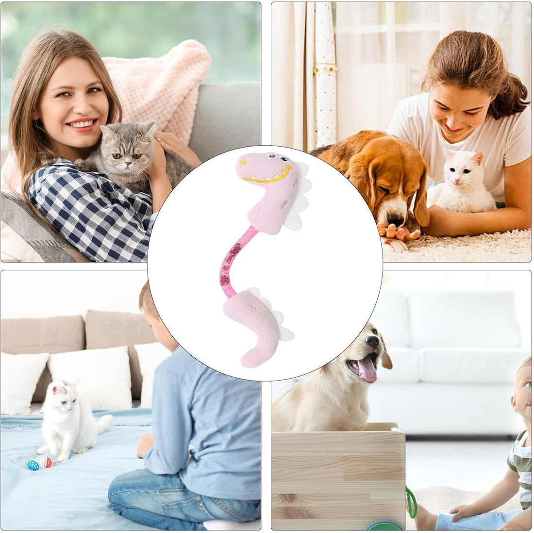 Pet Chew Rope Interactive Teeth Cleaning Spring Kicker Toy