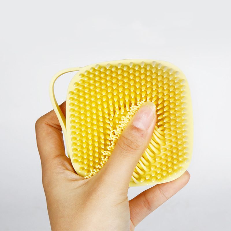 Pet Silicone Bath Brush Shampoo Dispenser Grooming Care Tool