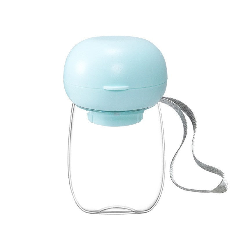 Pet Portable Travel Water Bottle Feeding Cup With Lanyard